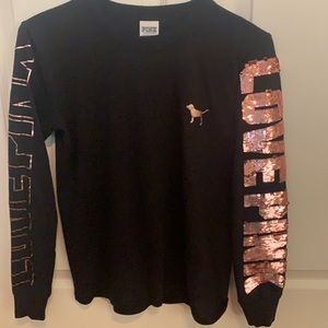 Black with rose gold top